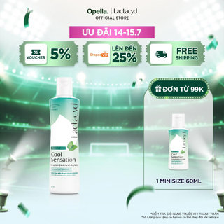 Dung Dịch Vệ Sinh Phụ Nữ Lactacyd Cool Sensation 250ml Mát Lạnh & Sạch Thoáng Dài Lâu