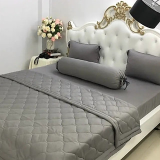 📌GIÁ SỈ📌 Bộ Ga Gối Thun Hàn Quốc Nằm Thoáng Mát Bền Đẹp, Bộ 4 Món Đủ Size, Mền Chần Bông_Chăn Ga Sỉ