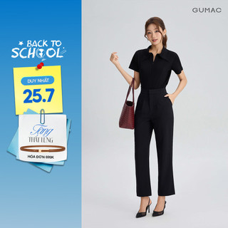 Quần Tây Nữ GUMAC Ống Đứng Thiết Kế Gabet Chống Hở Thanh Lịch Tôn Dáng Hiện Đại QG07081