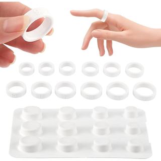 Bộ định cỡ Oura Ring 4 Dụng cụ đo ngón tay chuyên nghiệp Đo kích thước ngón tay trước khi mua nhẫn Size 4 đến 15 (Màu: Trắng)