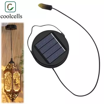 COOLCELLS Đèn năng lượng mặt trời thay thế, Đèn treo LED năng lượng mặt trời màu đen DIY, Chiếu sáng ngoài trời Đèn trắng chống nước chạy bằng năng lượng mặt trời ngoài trời Trang trí sân đèn trang tr