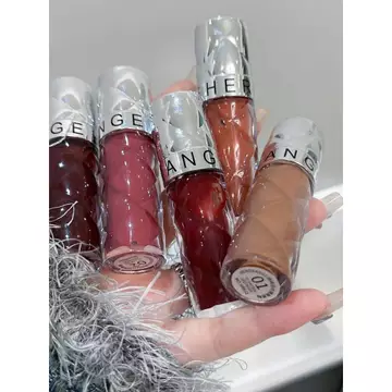 son black rouge son bóng black rouge Water Glossy Lip Glaze Bề mặt gương Không dễ phai màu Dòng màu khỏa thân Dưỡng ẩm mặt giả Độ bão hòa thấp Hoa trắng tiết lộ mong muốn tinh khiết dịu dàng để giữ t