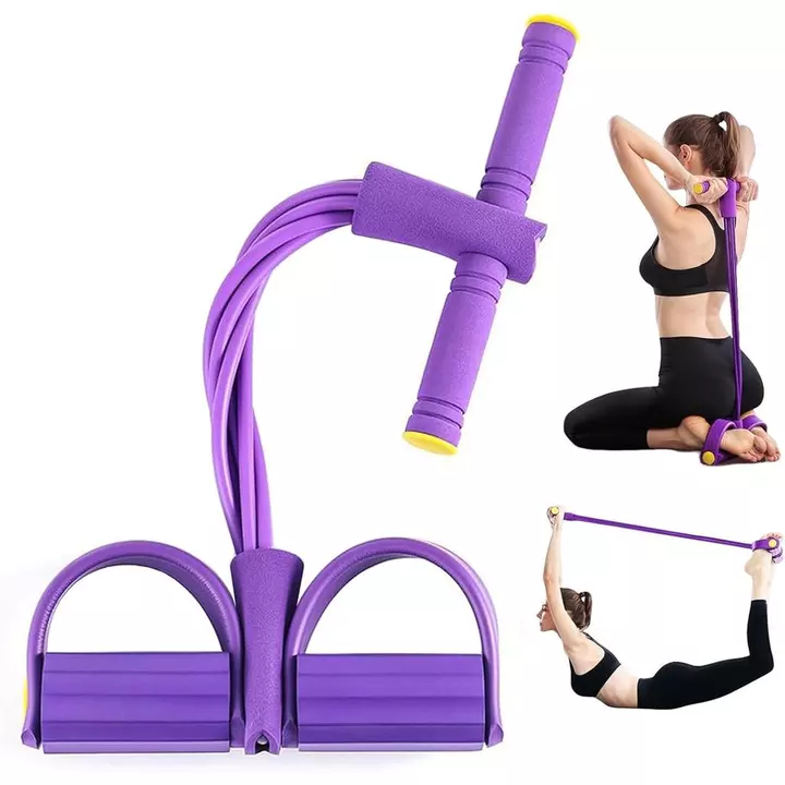 Dây kháng lực bàn đạp có tay cầm, 21 dây kháng lực thể dục-6 ống, Dây kháng lực có tay cầm Bàn đạp, Dây co giãn để tập thể dục Thiết bị tập thể dục ngồi lên AB Workout Equipm