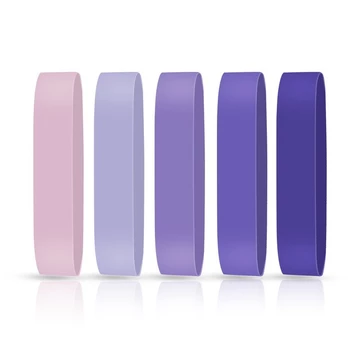Dây kháng lực tập yoga, dây kháng lực bằng latex, vòng kháng lực tập phục hồi chức năng, vòng đàn hồi, dây kháng lực màu tím chuyển sắc.