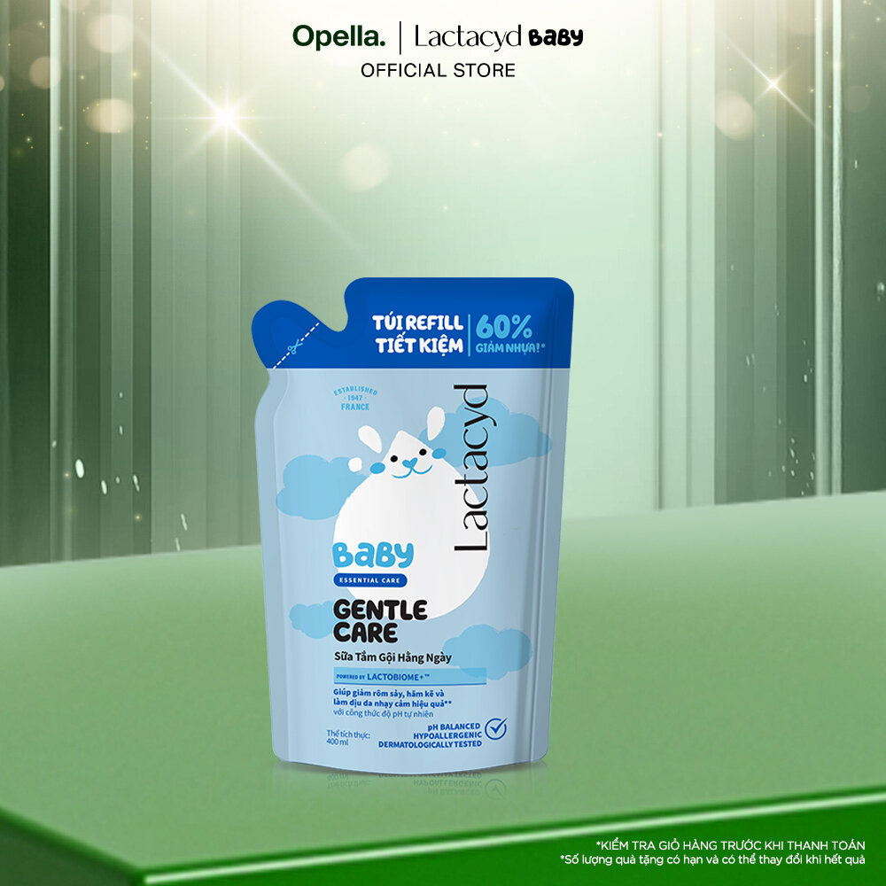 Túi Refill - Sữa Tắm Gội Trẻ Em Lactacyd Baby Gentle Care Bảo Vệ Dịu Nhẹ Cho Làn Da Nhạy Cảm 400ml