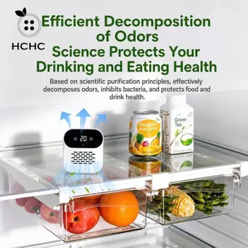 Máy lọc tủ lạnh HCHC, Máy khử mùi tủ lạnh 3 chế độ lâu trôi, Máy làm mát không khí đa chức năng Máy khử trùng gắn trên ô tô di động có thể tái sử dụng Nhà bếp gia đình