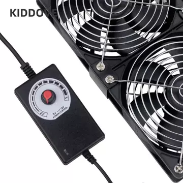 Quạt thông gió làm mát KIDDOVE, Quạt xả đa chức năng hiệu quả cao lưu thông không khí, chất lượng với bộ điều khiển tốc độ Bộ thu Modem quạt làm mát tốc độ cao