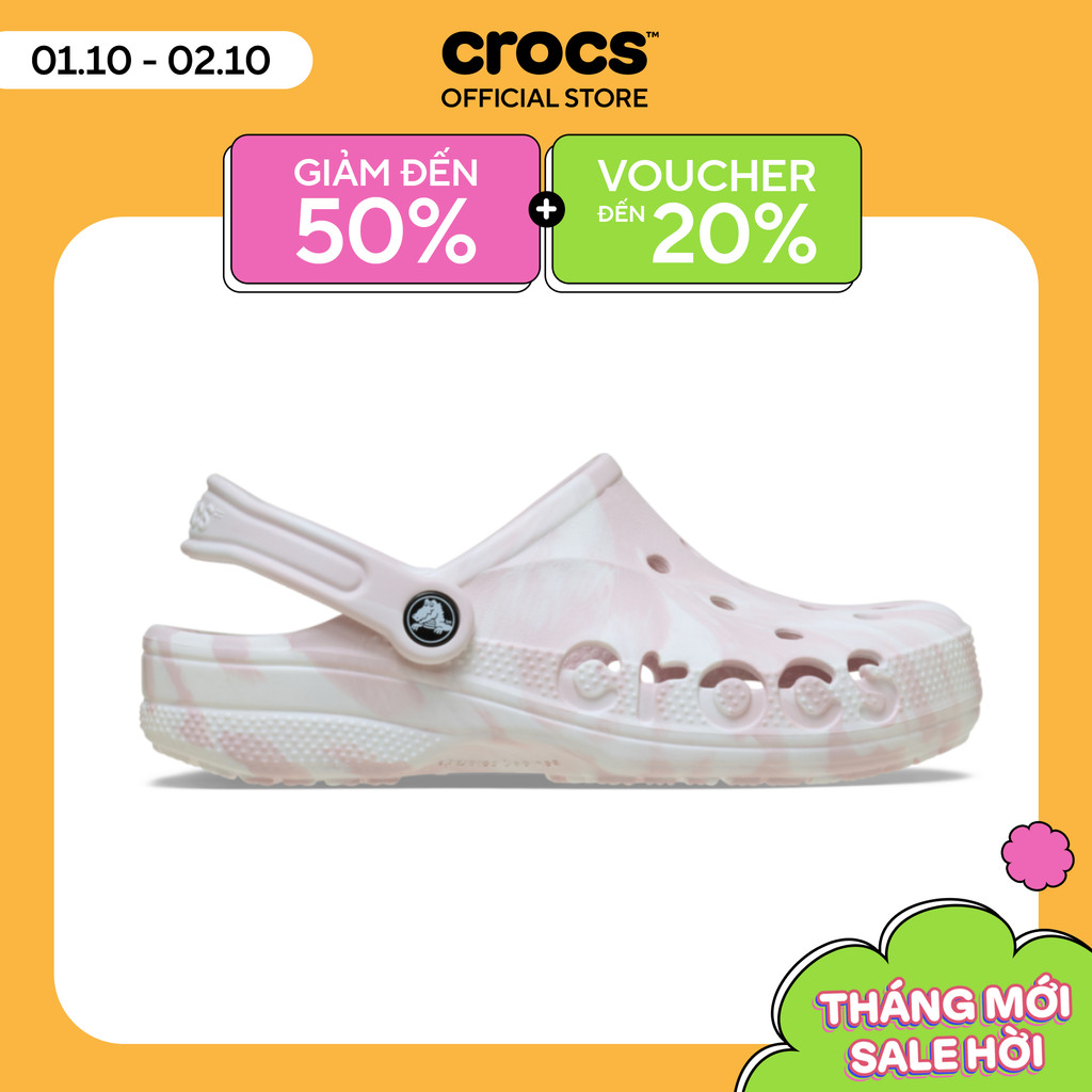 Giày Clog Unisex Crocs Baya Marbled - Pink - 206935-6PS