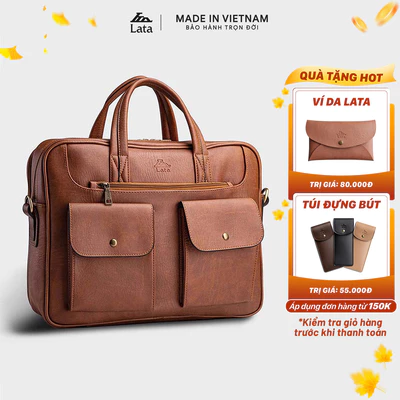 Cặp Công Sở Lata (Thời trang nam basic - Cặp da CA25)
