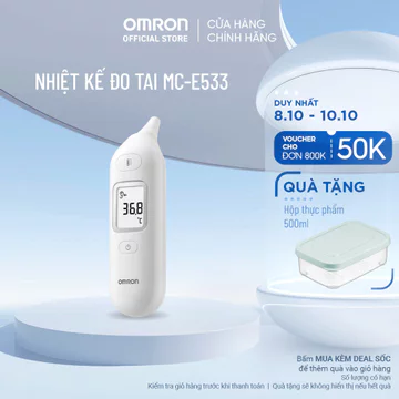 (Dòng mới 2026) Nhiệt Kế Đo Tai OMRON MC-533 - Nhiệt Kế Điện Tử Đo Nhanh Cho Bé & Người Lớn
