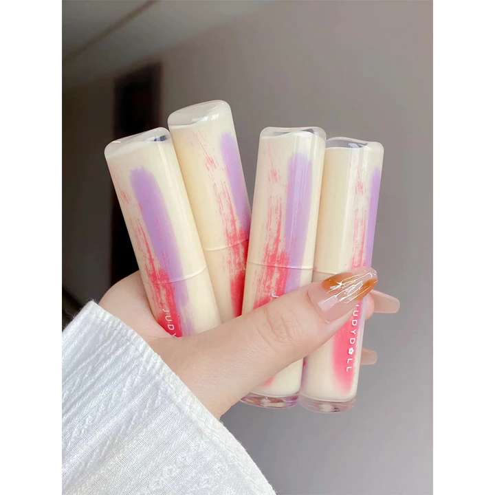 Juduo judydoll Lip Gloss Mặt Trơn Son Môi Nhung Matte Matte Lip Gloss Nữ Son Bóng Judydoll Offic