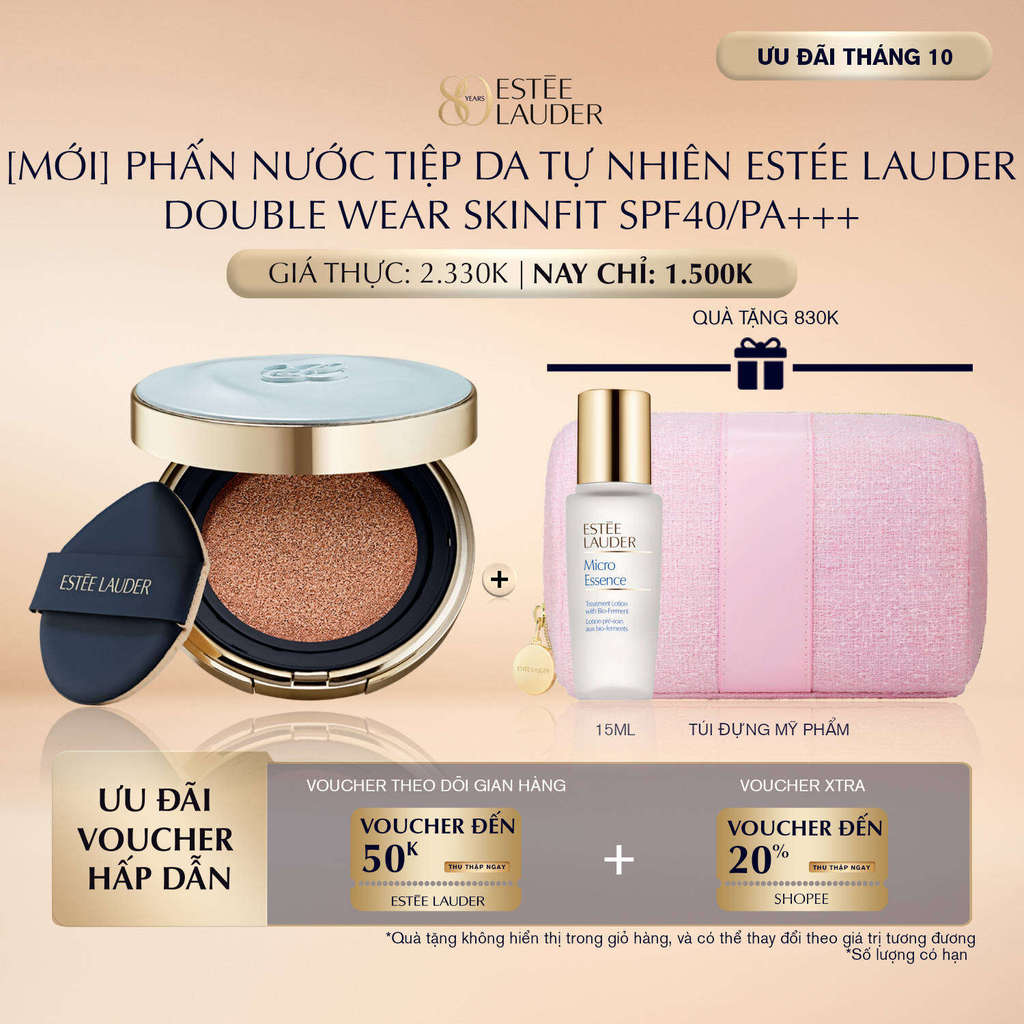 [MỚI] Phấn nước tiệp da tự nhiên Estée Lauder Double Wear SkinFit Cushion SPF40/PA+++