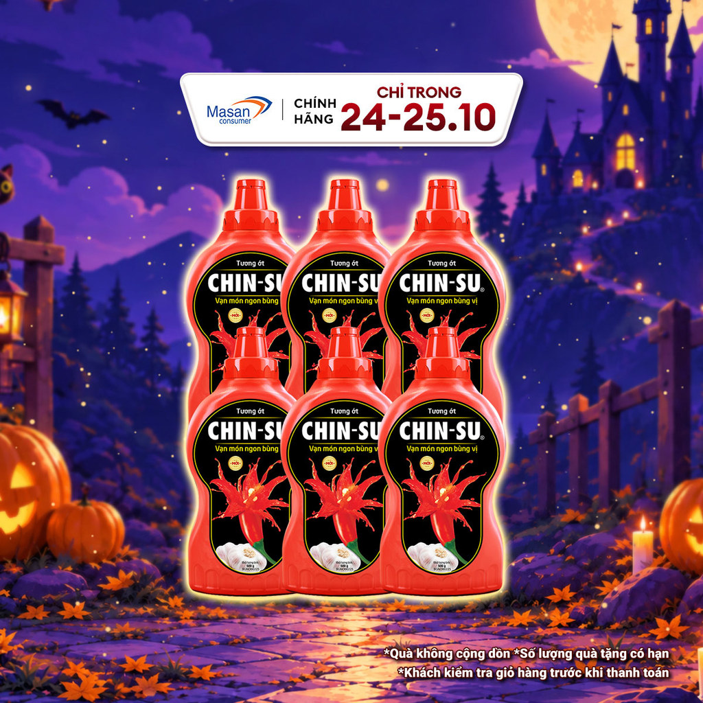 Combo 6 chai Tương Ớt CHIN-SU 500G (Bao bì có thể thay đổi theo đợt nhập hàng)