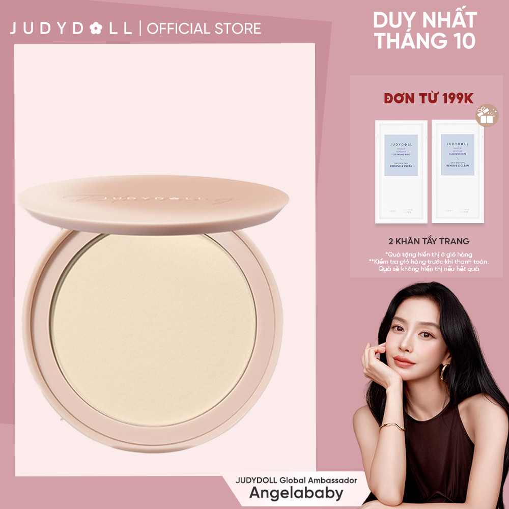 Phấn Nén JUDYDOLL Soft & Velvet Matte Mịn mờ Che phủ Kiềm dầu Phấn phủ Không khô da 8g