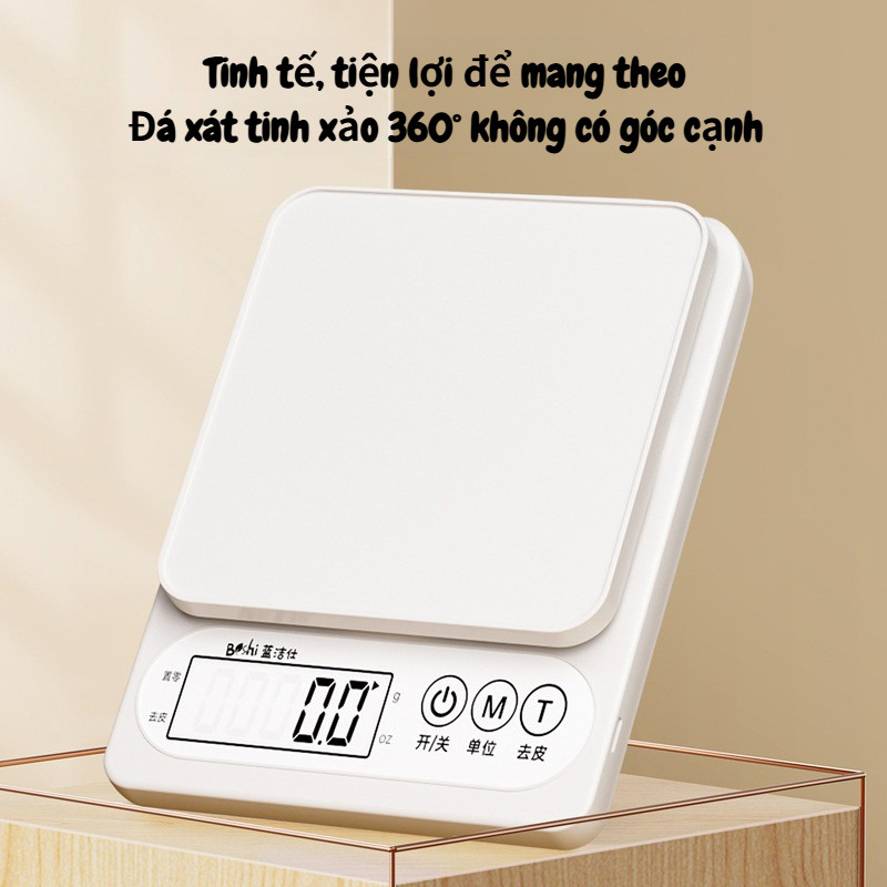Cân điện tử nhà bếp độ chính xác cao, cân điện tử gia dụng nhỏ, nướng bánh/dược liệu/trang sức, v.v.