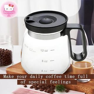 Moonlights 16 Oz Cốc cà phê thủy tinh trông giống như nồi cà phê Hình dạng chịu nhiệt Công suất lớn Cốc trong suốt có nắp du lịch cho trà nóng Sôcôla nóng Bàn làm việc văn phòng Quà tặng EN