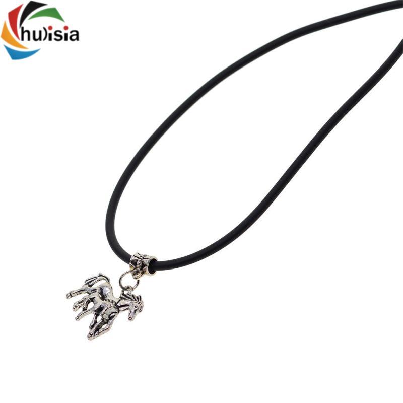 Dây cao su màu đen 4mm Vòng cổ bạc Khóa móc Unisex Trang sức DIY