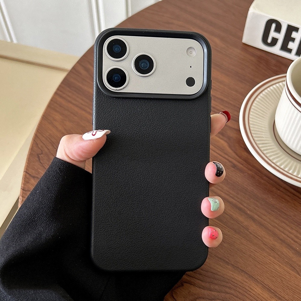 Ốp điện thoại bằng da vải thiều cho iPhone 17 Pro Max 17 Air 16 Plus 15 14 13 12 11 Vỏ bảo vệ chống sốc