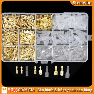 Hộp Đầu Nối Dây Cách Nhiệt 270 Chiếc Kèm Vỏ Bọc, Đầu Cos Nam Nữ 2.8 / 4.8 / 6.3mm
