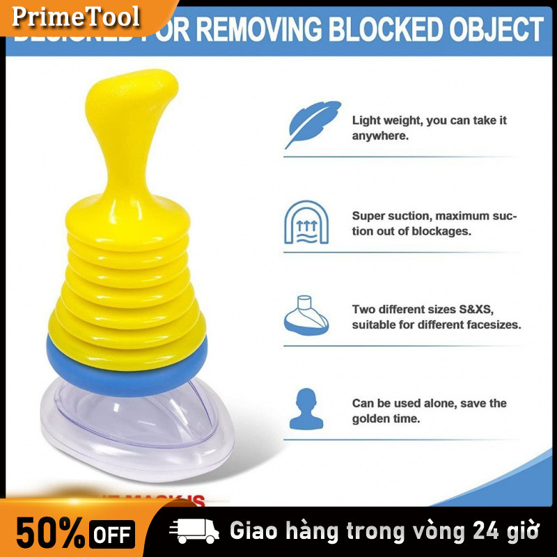Bộ dụng cụ hô hấp nhân tạo đa năng - Gồm mặt nạ CPR & thiết bị hút đờm, bảo vệ toàn diện