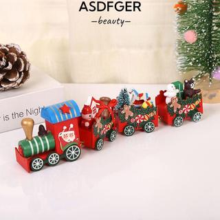 ASDFGER Xe Lửa Nhỏ Đồ Trang Trí Năm Giáng Sinh Vui Vẻ Trang Trí Quà Giáng Quà Tặng Bằng Gỗ