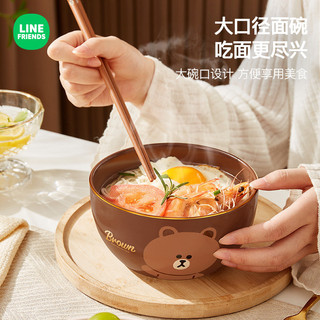 Bộ đồ ăn gốm gia đình, bát canh hoạt hình, giá trị cao, nhẹ sang trọng