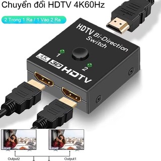 Bộ chuyển đổi HDMI hai chiều 4K, 1 vào 2 ra/2 vào 1 ra! Hỗ trợ chất lượng 4K Ultra HD, truyền tín hiệu ổn định