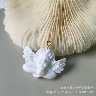 Phụ kiện trang sức DIY handmade Baroque mạ vàng nhỏ ba chiều - Mặt dây chuyền và bông tai