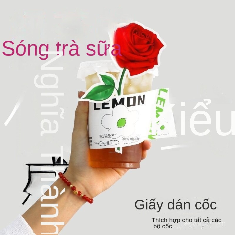 🌟Trà Sữa Quán Cà Phê Uống Bánh Nướng Hoa Hồng Chèn Thẻ Công Chúa Xin May Mắn 520 Ngày Lễ Tình Nhân BI1W
