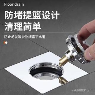 Nút thoát sàn nhà tắm,  ngăn côn trùng và khử mùi bằng thép không gỉ chống nước thoát nước