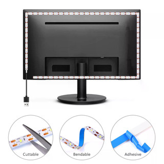 DC 5V USB Dải LED 2835 COB Diode Băng LED Ruy Băng Đèn Gương TV Đèn Nền Chiếu Sáng Trang Trí Phòng Đèn Dây LED Đèn 1M-5M