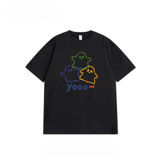 HIIXIIVI Mới Phong Cách Hàn Quốc In Hình Độc Đáo Áo Thun Cotton Thời Trang Oversize Áo Thun Tay Ngắn Nữ Quần Áo Rời Cổ Tròn Top Lives M763