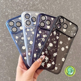 Ốp Điện Thoại Hoa Thanh Lịch Có Ống Kính Kính Cho Realme 15 15T 14 14T 14X 13 12 11 10 Pro Plus Lite 12X 11X Pro + 5G 4G Vỏ Chống Sốc Dễ Thương