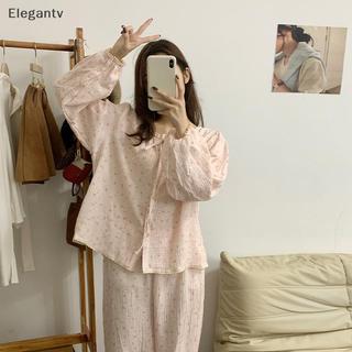 Bộ Đồ Ngủ Hoa Ren Phong Cách Hàn Quốc Cho Nữ, Thích Hợp Mùa Thu Đông Xuân