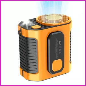 Quạt Eo Di Động 5000mAh Quạt Eo Có Thể Đeo Được Với Đèn Pin & Power Bank Máy Làm Mát Cá Nhân Cho lyuvn Ngoài Trời