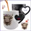 Cốc đổi màu 400ml Gốm Bò Tay Cầm Trái Tim Mới Lạ Drinkware Cà Phê Du Lịch Cốc Trà Whisky Bia mueadsyvn