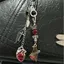 Charm điện thoại phong cách Gothic với trái tim, con quạ và mặt dây chuyền quan tài - Phụ kiện trang trí thủ công độc đáo