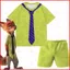 2025 Zootopia 2 NICK Cosplay quần short và bộ đồ ngắn tay in hình phong cách Hawaii