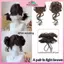 MYPANDA 2 Chiếc Xộn Xộn Bun Hair Piece Tousled Updo Với Tendrils Hair Bun Extensions Wavy xoăn tóc dành cho nữ.