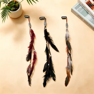 Lông BB Kẹp Bộ Bohemian Kẹp Tóc Ngày Lễ Phong Cách Dân Tộc Độc Đáo Tua Dài Dây Buộc Tóc Phụ Kiện Tóc Nữ
