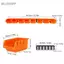 Belleshopp Belleshopp Fabater Thùng Lưu Trữ Gắn Tường 8 x Có Thể Xếp Chồng & 3 Đường Ray Bằng Nhựa Dụng Cụ Treo Nhà Để Xe Hệ Thống Dụng Cụ Cho Ốc Vít Đai Ốc Bu Lông Móng Tay Màu Cam