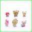 HT3 6 Chiếc Rilakkuma Sanrio My Melody Chef Hat Dâu Chủ Đề Sưu Tập Nhân Vật Hành Động Dễ Thương Bánh Topper TH3