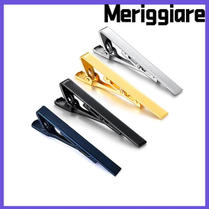 Kẹp cà vạt MERIGGIARE, Kẹp cà vạt nam cổ điển nhẹ, Dễ sử dụng Dây cà vạt kim loại di động Thanh váy Áo sơ mi Phụ kiện cho lễ cưới