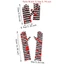 DONOVANQQ Halloween Sọc Máu Găng Tay, Máu Quỷ Zombie Chơi Găng Tay Halloween Cosplay Găng Tay Ngắn / Dài Cosplay Bệnh Viện Y Tá Full Ngón Tay Halloween