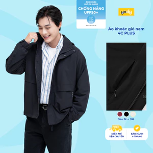 Áo khoác gió Nam YODY 4c Plus cao cấp dáng suông cản gió, chống nắng MCWC25F024