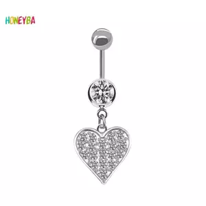 < Honeyba > Nhẫn Nút Bụng Cho Nữ Bướm Màu Hồng Hợp Thời Trang Mèo Dễ Thương Thiết Kế Gợi Cảm Thời Trang Rốn Nhẫn Thép Không Gỉ Xuyên Trang Sức Đẹp