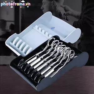Khung Ảnh Salon Mới Kéo Vị Trí Ra Cắt Tóc Kéo Hộp Bảo Quản Khay Làm Tóc Tạo Kiểu Phụ Kiện VN