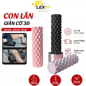 FlexFitShop Con lăn massage 3D gai nổi 45x13cm giãn cơ sâu, giảm đau mỏi vai gáy, phục hồi sau tập DC006