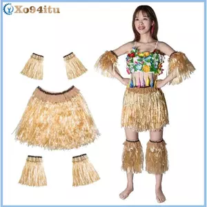 XOITU Váy Cỏ Hawaii Phù Hợp Với 5 Chiếc Trọn Bộ Bàn Tay Co Giãn Chân Có Trang Phục Khiêu Vũ Thoáng Khí Cho Đội Công Ty Xây Dựng Sự Kiện Ngoài Trời VN