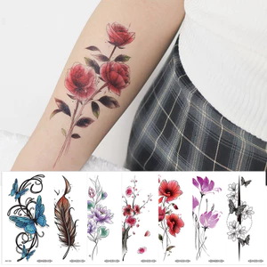 Chống Thấm Nước Chống Mồ Hôi Gợi Cảm Xương Cổ Hình Xăm Cánh Tay Nghệ Thuật Cơ Thể Tạm Thời Hình Xăm Thoáng Khí Trang Trí Cơ Thể